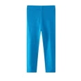 thumbnail image 1 of Babcutegg Toddler Girls Leggings Tight Elastic Waist Soild Color Clothes for Girls Blue, 1 of 4