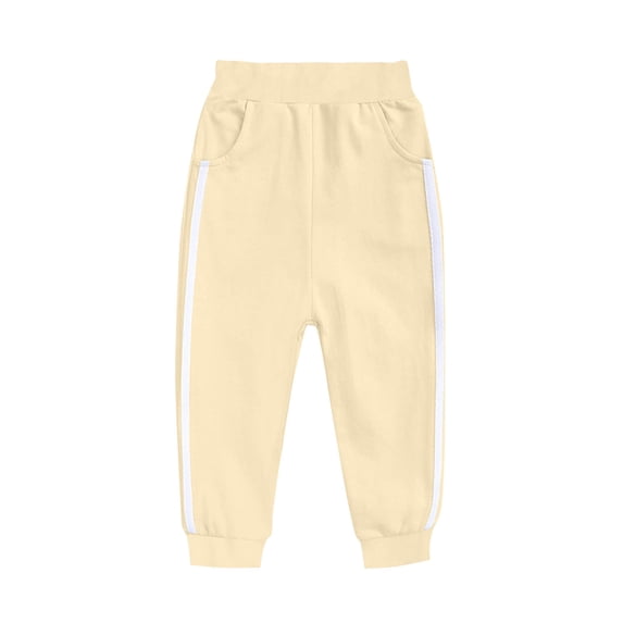 Babcutegg Toddler Girls Long Pants High Waist Wide Leg Elastic Waist Girls Outwear Beige