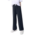 thumbnail image 1 of Babcutegg Toddler Girls Long Pants Side Pockets Regular Fit High Waist Girls Outwear Black, 1 of 6