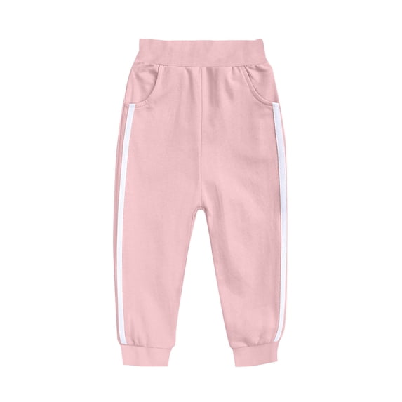 Babcutegg Toddler Girls Long Pants Wide Leg Elastic Waist High Waist Girls Outwear Pink