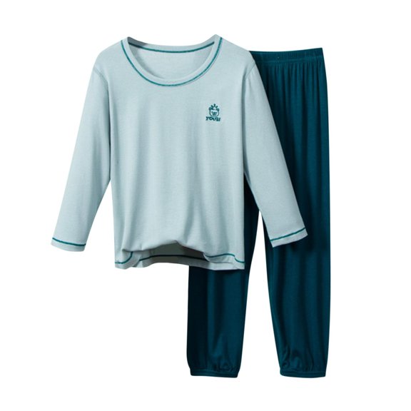 Babcutegg Toddler Girls Pajamas Set Long Sleeve Blouse and Long Pants Featherweight 2pc with Long Sleeve Shirts and Long Pants Homewear for Girls Green