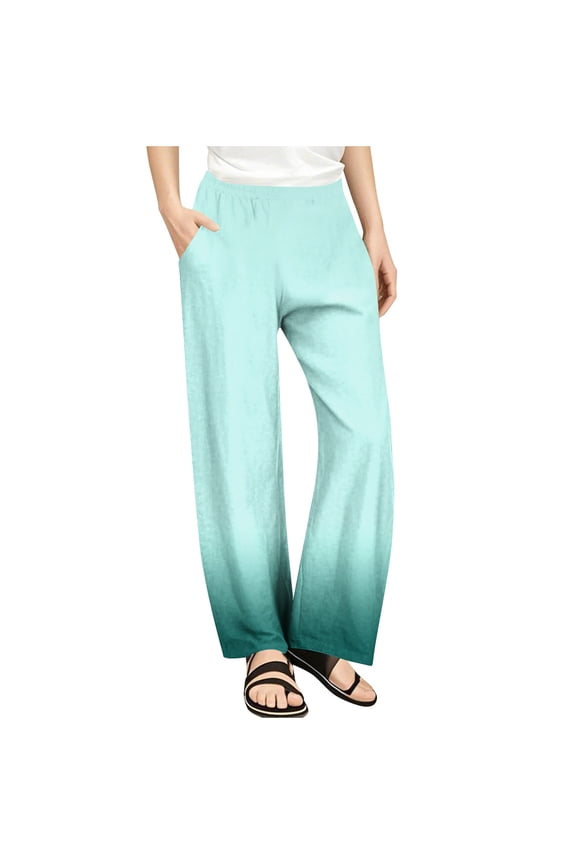 Toddler Girls Pants Graphic Pattern High Waist Elastic Waist Clothes for Girls Mint Green