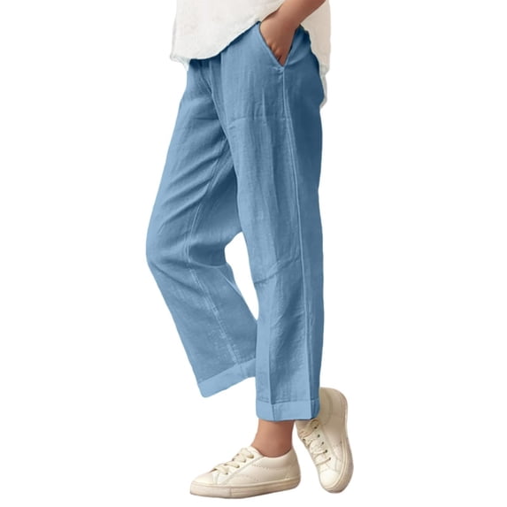 Babcutegg Toddler Girls Pants Side Pockets Wide Leg High Waist Outwear for Girls Blue