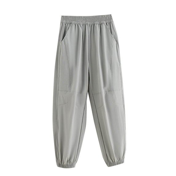Babcutegg Toddler Girls Pants Wide Leg High Waist Side Pockets Outwear for Girls Gray