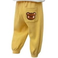thumbnail image 1 of Babcutegg Toddler Girls SweatPants Comfortable Graphic Full Length Girls Outfit Yellow, 1 of 5