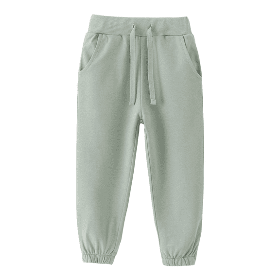 Babcutegg Toddler Girls SweatPants Comfortable Side Pockets Straight Leg Girls Outfit Green