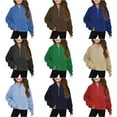 thumbnail image 1 of Babcutegg Toddler Girls Sweatshirt Zipper Crew Collar Long Sleeve Girls Clothes Blue 11 T, 1 of 5