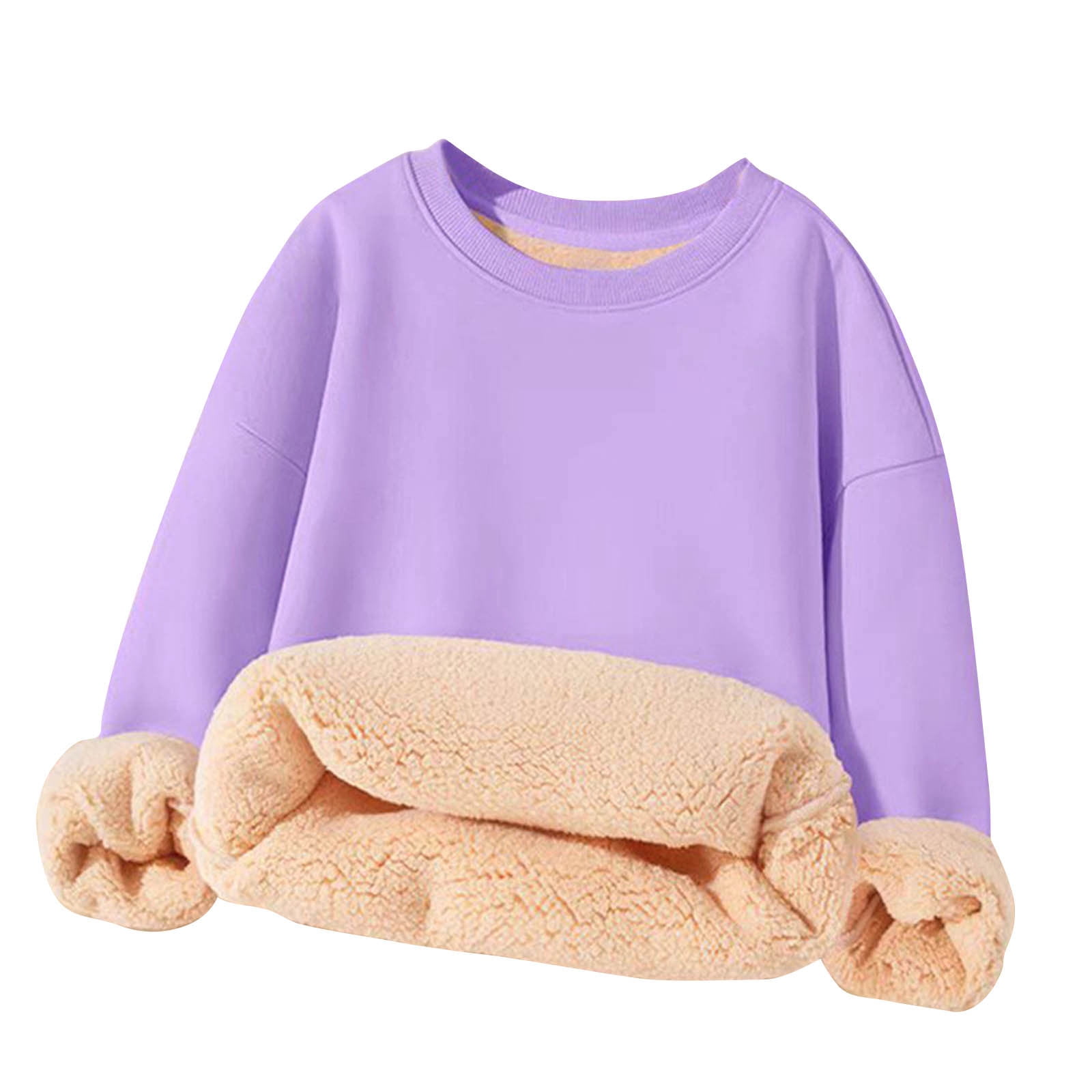 PURPLE MELANGE GIRLS FLEECE SWEATSHIRT - PURPLE main image 0