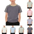 thumbnail image 1 of Babcutegg Unisex Short Sleeve Cotton T-Shirt for Kids – Breathable, Soft, Antibacterial Solid Color Top for Summer Sports and Everyday Wear Gray Size 13-14, 1 of 7