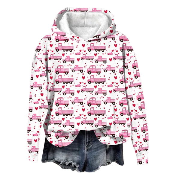 Babcutegg Valentine's Day Shirts for Kid Girls Casual Fashion Pullover Long Sleeve Lightweight Graphic Tee Clothes for Girls Multicolor Size 7-8