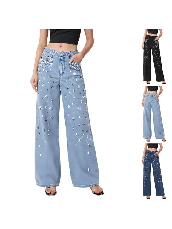 Women’s Casual Solid-Color Elastic-Waist Sport Shorts Breathable Summer Activewear with Slanted Pockets and Pearl-Inspired Embellished Detail Light Blue Size XS