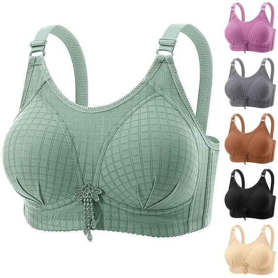 Babcutegg Women' s Solid Color Push-Up Bra Wire-Free Comfortable Everyday Underwire-Free Bra with Breathable Fabric and Natural Lift Size 42