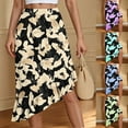 thumbnail image 1 of Babcutegg Women’s Summer Casual Printed Maxi Skirt – Elastic Waist Flowy Floral Midi Skirt for Everyday & Vacation Sky Blue Size 2XL, 1 of 7