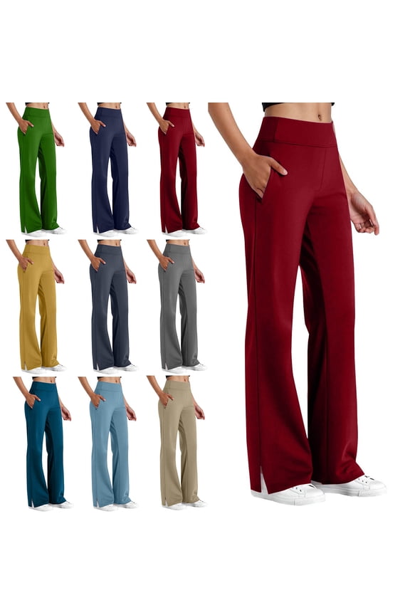 Womens Athletic Pants Elastic Waist Tight Fitting Side Pockets Soild Color Gym Wear Sport Pants for Women Sky Blue Size M