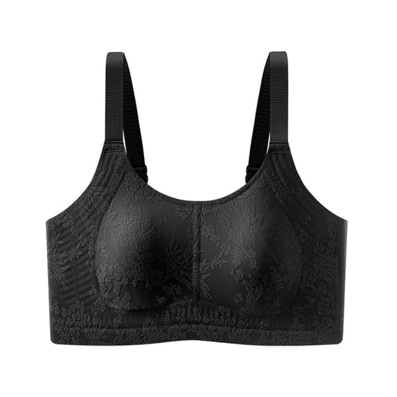 Babcutegg Womens Bra Comfortable Padded Lightweight Full coverage Womens Underwear Black Size M