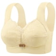 thumbnail image 1 of Babcutegg Womens Bra Comfortable Seamless Adjustable Straps Lightweight Womens Underwear Beige Size 2XL, 1 of 7