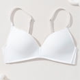 thumbnail image 1 of Babcutegg Womens Bra Lightweight Padded Wireless High Support Womens Underwear White Size 3XL, 1 of 5