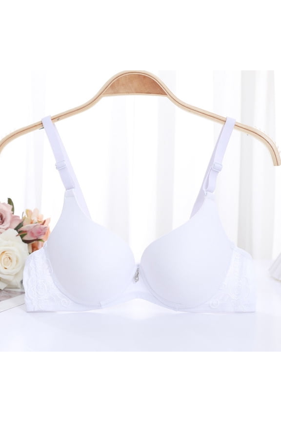 Womens Bra Padded Seamless High Support Comfortable Womens Underwear White Size 34