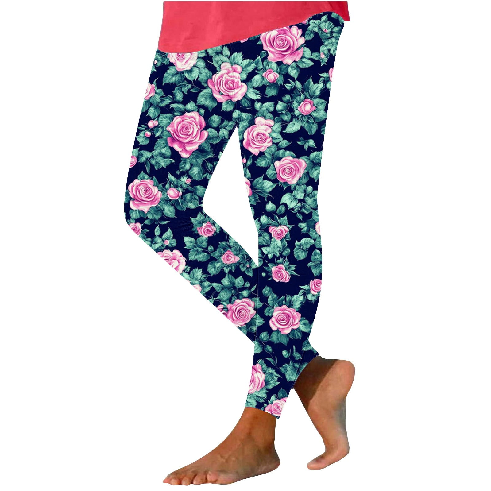 Wind drop print yoga pants women's casual