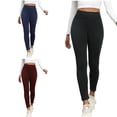 thumbnail image 1 of Babcutegg Womens Leggings High Waist Yoga Pants Tight Fitting Athletic Wear Thickened Spring and Fall Clothes for Women Navy Size XL, 1 of 9
