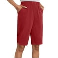 thumbnail image 1 of Babcutegg Womens Linen Pants Soild Color Side Pockets Comfortable Elastic Waist with Drawstring Summer Clothes for Women Wine Size 2XL, 1 of 9