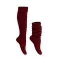 thumbnail image 1 of Babcutegg Womens Socks Crew Socks Keep Warm Long Length Casual Fashion Underwear for Women Wine Size Free Size, 1 of 1