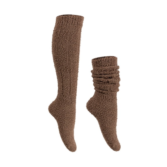Babcutegg Womens Socks Keep Warm Casual Fashion Crew Socks Long Length Underwear for Women Coffee Size Free Size