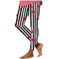 thumbnail image 1 of Babcutegg Womens Valentine's Day Yoga Pants Athletic Wear Elastic Waist Graphic Pattern Gym Pants Straight Leg Sport Clothes for Women Black Size S, 1 of 9