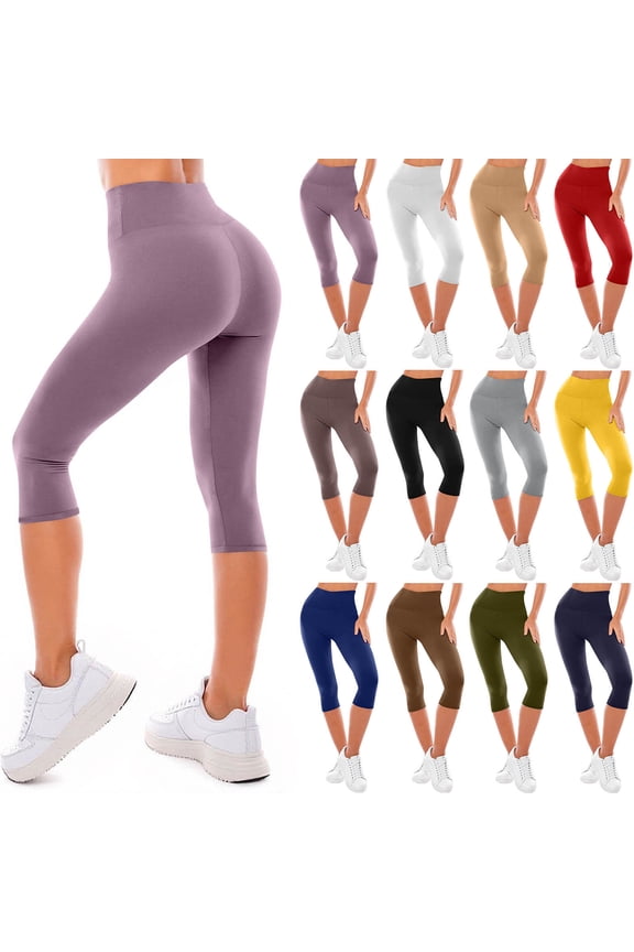 Womens Yoga Pants Gym Wear Tight Fitting Activity Wear Quick Dry Elastic Waist Summer Sport Pants for Women Gray Size S