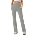 thumbnail image 1 of Babcutegg Womens Yoga Pants Lightweight Full Length Quick Dry High Waist Elastic Waist Sport Clothes for Women Gray Size XL, 1 of 1