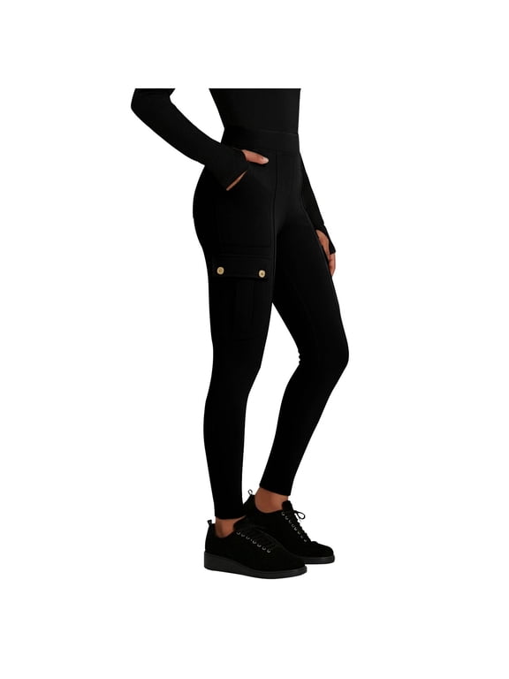 Womens Yoga Pants Tight Fitting Athletic Wear Elastic Waist Full Length Quick Dry Sport Clothes for Women Black Size S