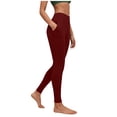 thumbnail image 1 of Babcutegg Yoga Pants for Women Athletic Wear Elastic Waist Full Length Tight Fitting High Waist Womens Sport Clothes Wine Size M, 1 of 1