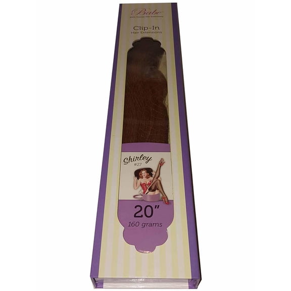 Babe 20" Clip-In 100% Human Hair Extensions Shirley #27 10 Wefts Of Varying Widths 160 Grams