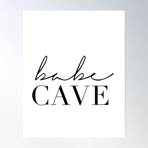 Babe Cave - Girl Room Decor- Vintage Wall Arttrendy Retro Print Room Decor Wall Art , Poster Print Only