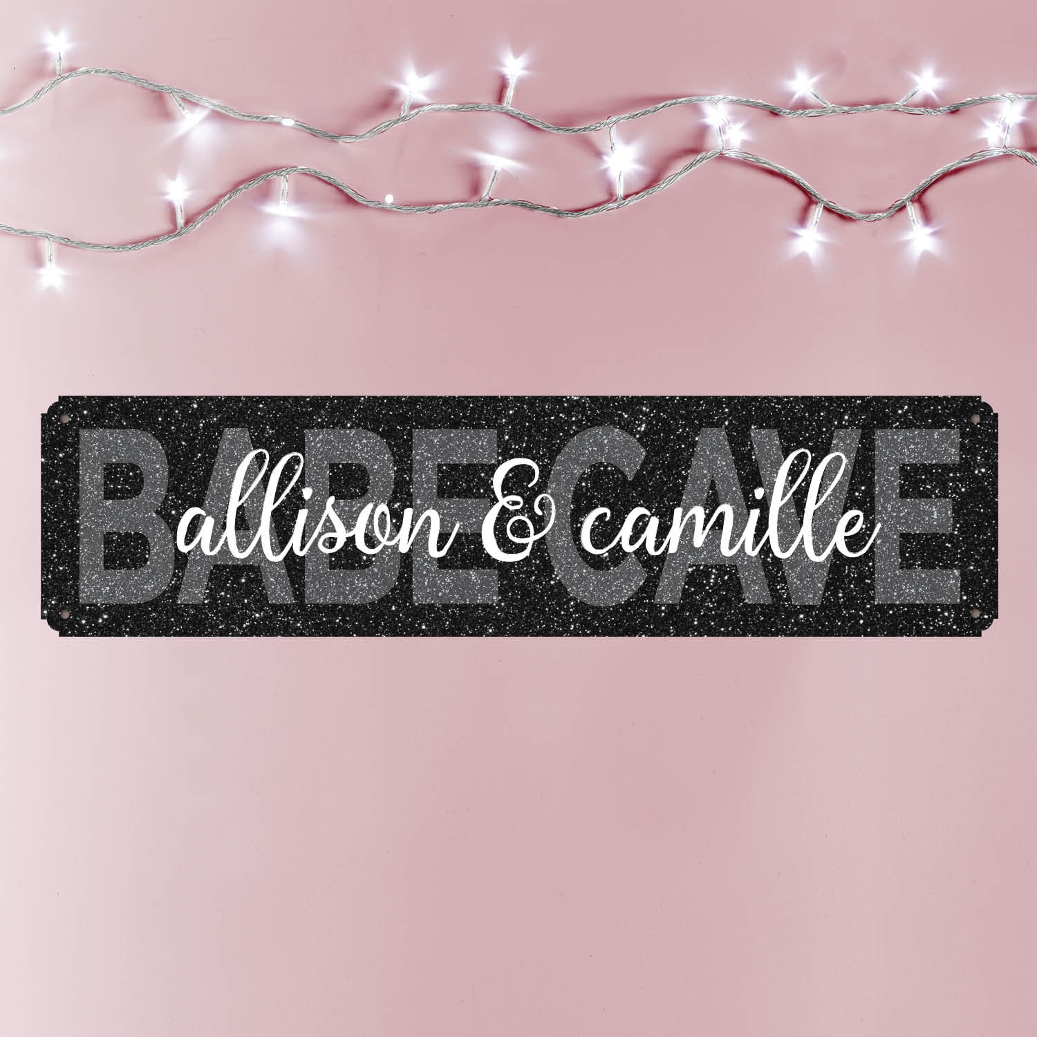 Babe Cave Metal Dorm Sign