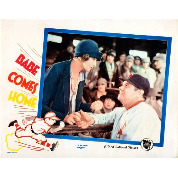 Babe Comes Home Anna Q. Nilsson Babe Ruth 1927 Movie Poster Masterprint (28 x 22)