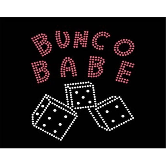 Bunco Babe Crystal Dice T-Shirt Iron-On Transfer for DIY Bunco Night Shirts, Totes & Party Wear
