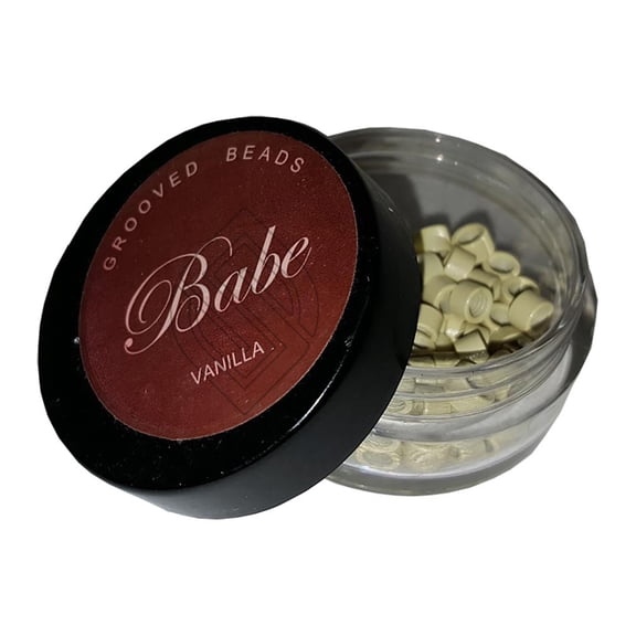 Babe Grooved Beads Vanilla 100 Pieces