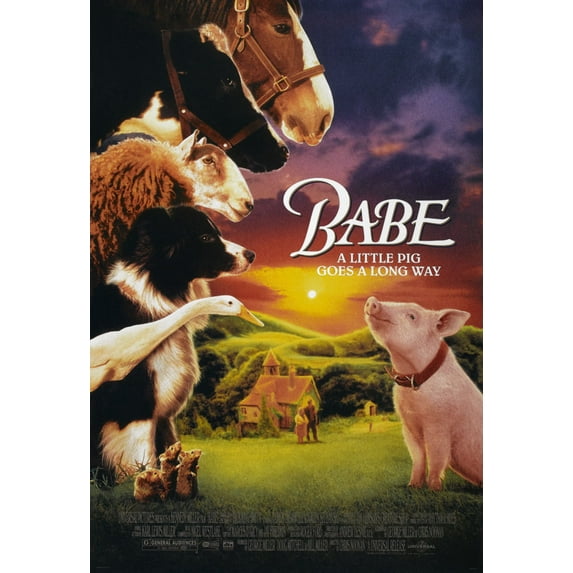 Babe Movie Poster Metal Print 12in x 16in Art Print on Metal 12x16 Square Adults Best Posters