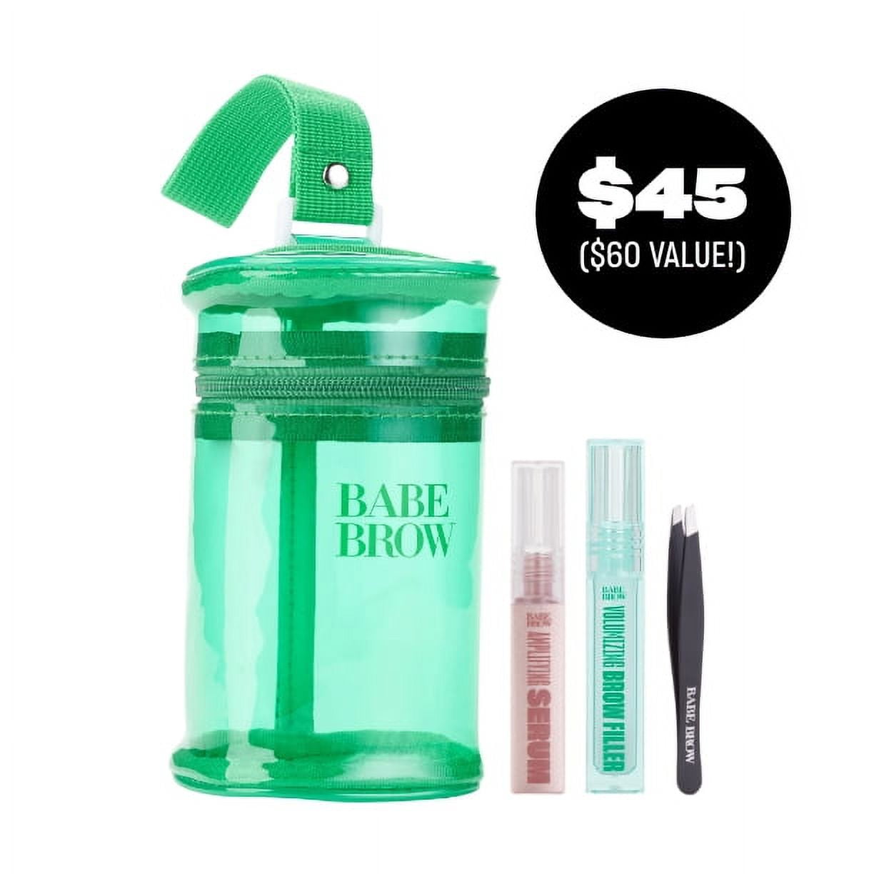Babe Original AM/PM Brow Set Brow Serum, Brow Filler and Tweezer Kit