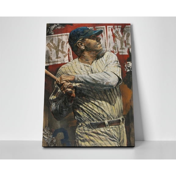 Babe Ruth Baseball Poster or Wrapped Canvas