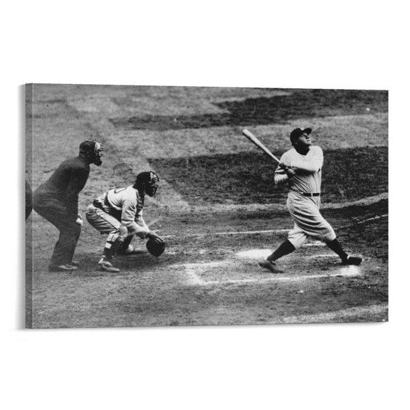 Babe Ruth Baseball Print Motivational Quote Wall Art, Unframed Poster