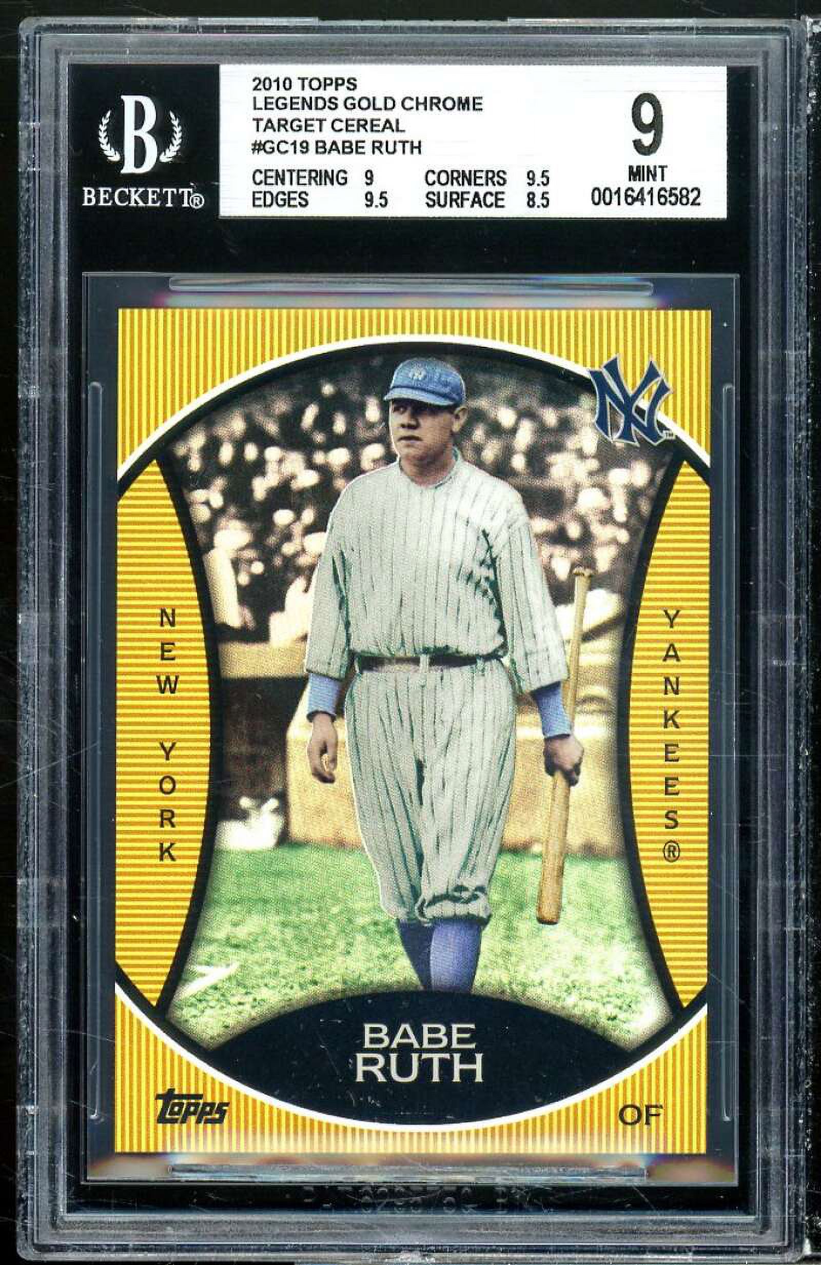 Topps Babe Ruth Gold Minted 眩しい リフラクター 1:256