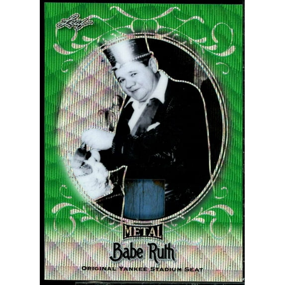 Babe Ruth Card 2019 Metal Collection Yankee Stadium Seats Wave Green #YS12