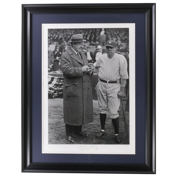 Babe Ruth Framed 17x22 NY Yankees Writing History Historical Archive Giclee