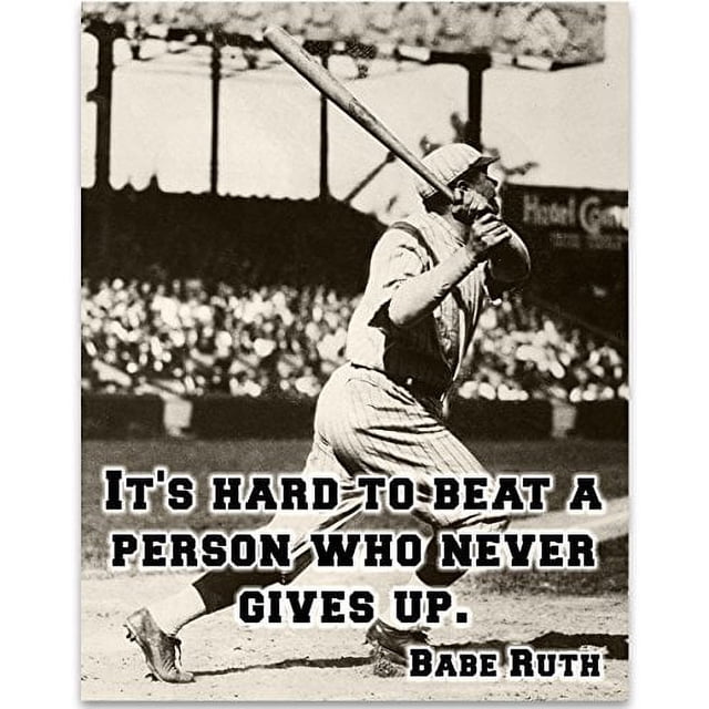 Printing Babe Ruth Babe Ruth - It's Hard Art Print - 11x14 Unframed Art Print - Great Boy ...