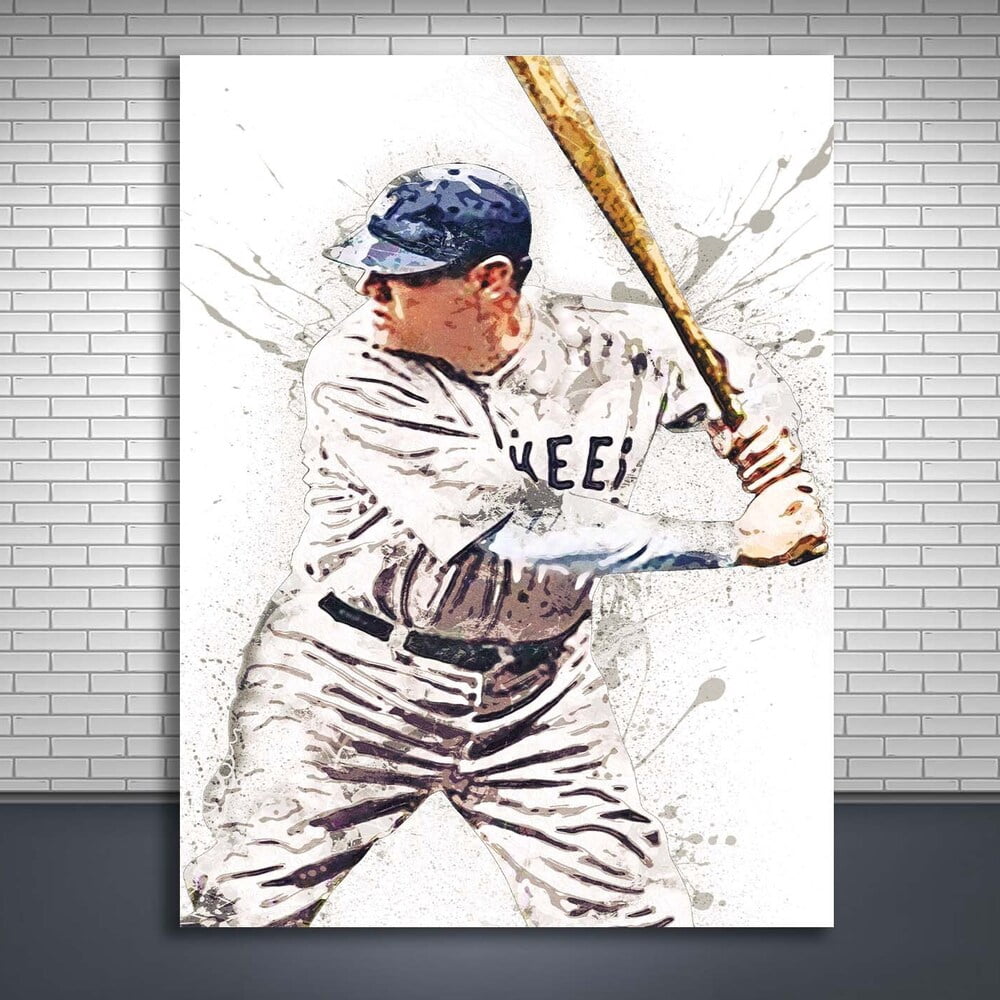 Babe Ruth Poster, sport poster, New York baseball team, Man Cave, Kids ...