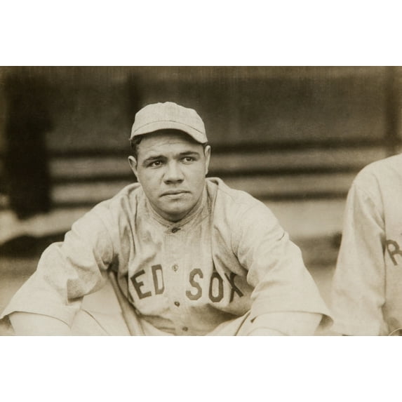 Babe Ruth When He Played For The Boston Red Soxs History (24 x 18)