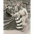 thumbnail image 1 of Babe Ruth W/ President Warren Harding - 24x36 Inch Glossy Laminated Poster - Stunning Detail and Bold Colors, 1 of 4