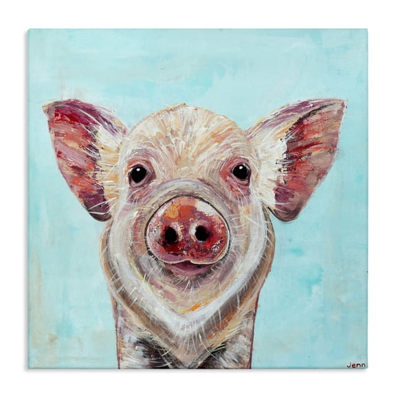 Stupell Industries Babe Screen Piglet Canvas Wall Art, design by Jennifer Seeley, 24 x 24